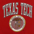 Texas Tech University seal front graphic with cracked print detail