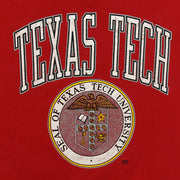 Texas Tech University seal front graphic with cracked print detail