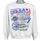 Gray Blue Jays sweatshirt front with a 1993 back-to-back World Series trophy graphic
