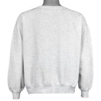 Plain gray back of the Blue Jays sweatshirt with ribbed cuffs and waistband