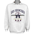 San Francisco “City by the Bay” Golden Gate Bridge graphic quarter-zip sweatshirt with a kangaroo pocket front view