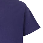 Denver Nuggets basketball and hoop graphic on a faded purple T-shirt graphic detail