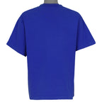 Tampa Bay Lightning logo graphic on a blue T-shirt back view