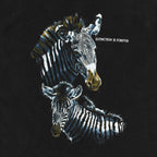 All Sport Events black zebra graphic T-shirt graphic detail