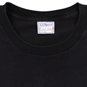 All Sport Events black zebra graphic T-shirt brand and size tag