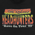 Kentucky Headhunters black Rave On Tour 1993 T-shirt graphic detail