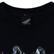 Diamond Dust black Banff Canada wolf graphic T-shirt brand and size tag