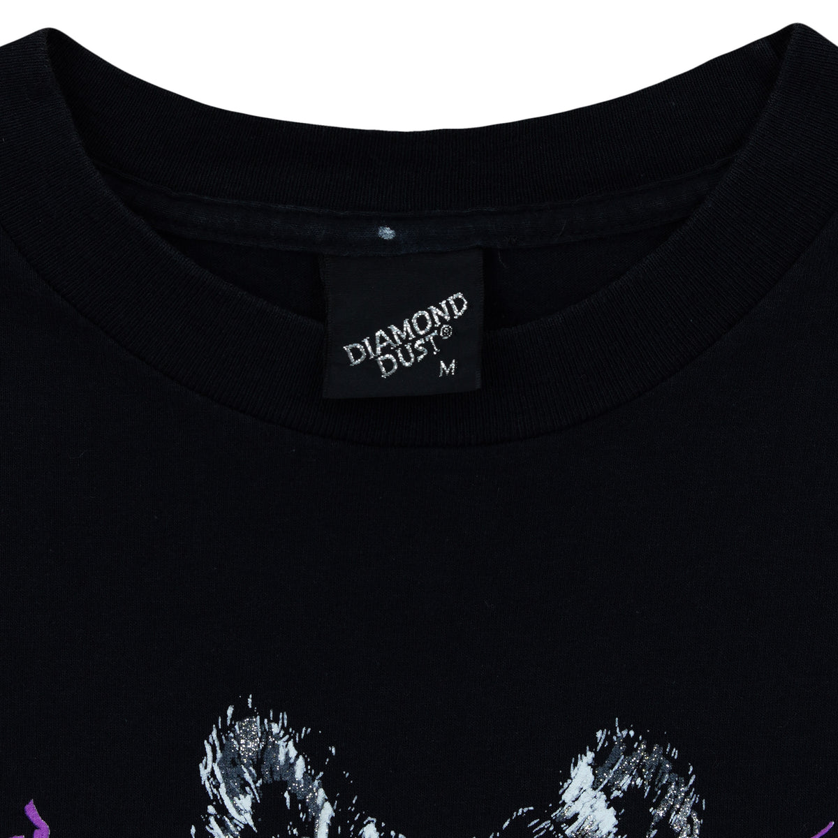 Diamond Dust black Banff Canada wolf graphic T-shirt brand and size tag