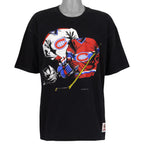Nutmeg Montreal Canadiens black jerseys graphic T-shirt front view