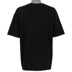 Nutmeg Montreal Canadiens black jerseys graphic T-shirt back view