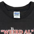 Weird Al Yankovic black Pentiums graphic T-shirt brand and size tag