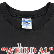 Weird Al Yankovic black Pentiums graphic T-shirt brand and size tag