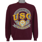 Logo 7 USC Trojans burgundy seal sweatshirt front view