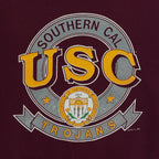 Logo 7 USC Trojans burgundy seal sweatshirt graphic detail