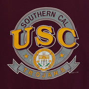 Logo 7 USC Trojans burgundy seal sweatshirt graphic detail