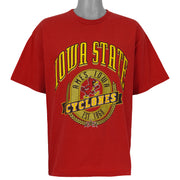 Nutmeg Iowa State Cyclones red seal T-shirt front view