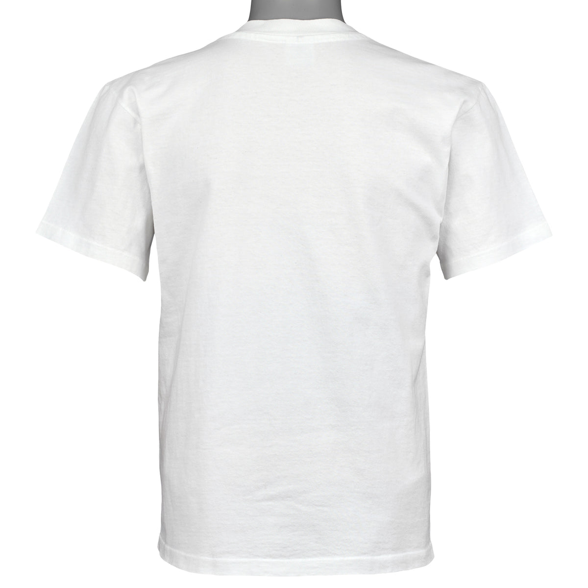 Back view of the 1998 Anvil t-shirt, showing the plain white back with the garment silhouette and seams visible