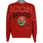 Red Wisconsin Badgers Rose Bowl NCAA sweatshirt front showing the complete garment and main artwork, dated 1994