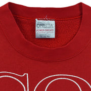 Wisconsin Badgers Rose Bowl sweatshirt Oneita size label close-up