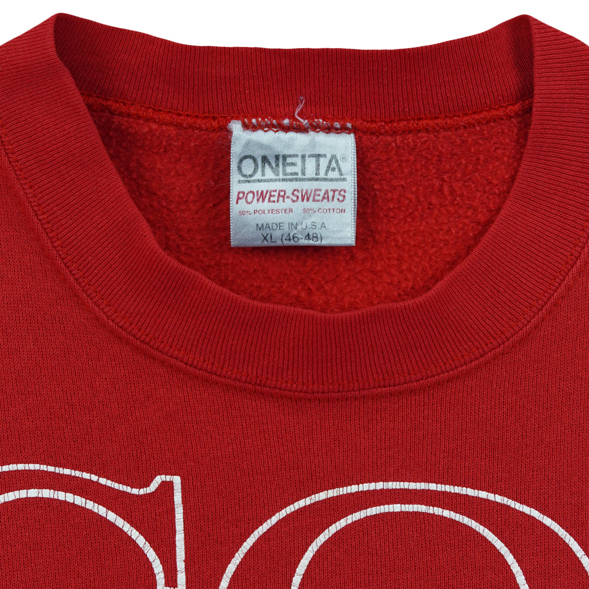 Wisconsin Badgers Rose Bowl sweatshirt Oneita size label close-up