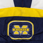 Michigan Wolverines logo on the front pouch pocket close-up