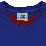 Lee Sport woven label inside the blue Texas Rangers T-shirt neckline