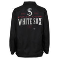 Back of the black 1990s MLB Chicago White Sox Starter World Series coach jacket showing the complete garment