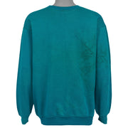 Back of the teal Miami Dolphins graphic sweatshirt showing the complete garment