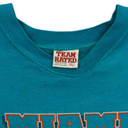 Team Rated XL label inside the Miami Dolphins sweatshirt neckline