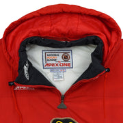 Chicago Blackhawks Starter hooded jacket Starter size label close-up
