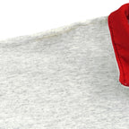Banff Canada wolves quarter-zip sweatshirt shoulder stain close-up