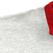 Banff Canada wolves quarter-zip sweatshirt shoulder stain close-up