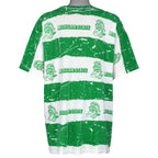 Back of the green Michigan State Spartans all-over print T-shirt showing the complete garment