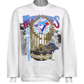 White Toronto Blue Jays MLB World Series champions sweatshirt front by Fruit Of The Loom, dated 1992