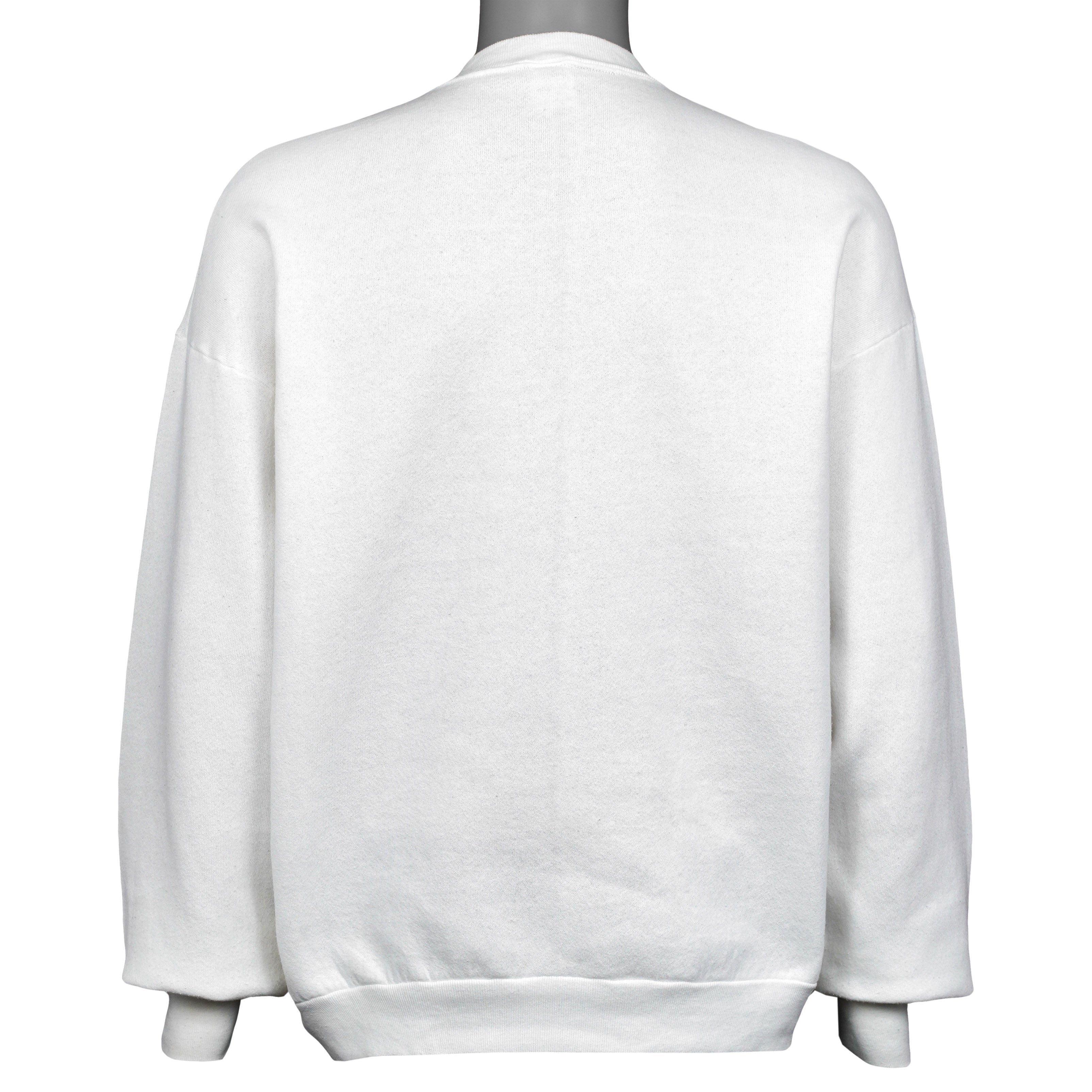 Back of the white Toronto Blue Jays World Series champions sweatshirt showing the complete garment