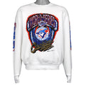 White Toronto Blue Jays MLB sweatshirt front with World Series champions artwork, dated 1993