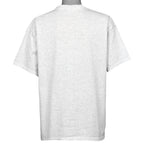 Plain gray back view of the vintage New York cityscape T-shirt