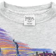 San Segal Sportswear XL neck tag inside the gray New York T-shirt