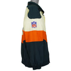 Side view showing the Chicago Bears jacket colorblock sleeve panels.