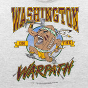 Close-up of the faded Washington On the Warpath front artwork