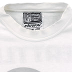 Official NFL Campri Medium neck label inside the white Seahawks T-shirt