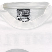 Official NFL Campri Medium neck label inside the white Seahawks T-shirt