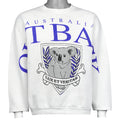 White Australia Outback sweatshirt front with large koala crest graphic from the 1990s