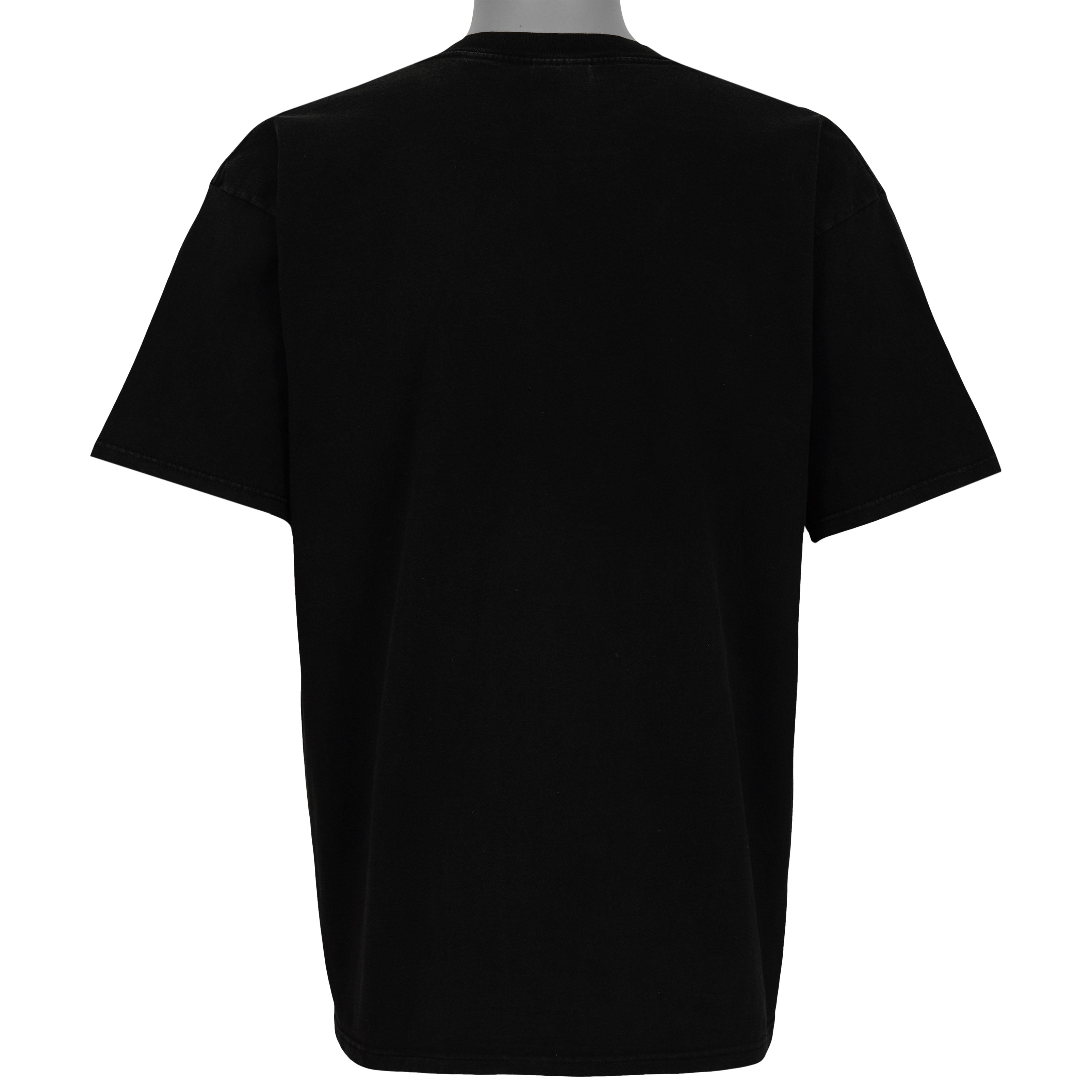 Plain black back of the Tampa Bay Devil Rays graphic T-shirt
