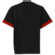 Back of the reversible NBA Finals T-shirt with red sleeve bands visible