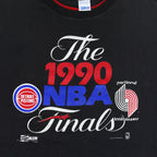 Close-up of the Pistons versus Trail Blazers 1990 NBA Finals print