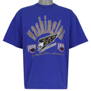 Blue Washington Capitals NHL T-shirt front with eagle and Eastern Conference graphics from the 1990s
