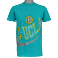 Turquoise UCLA Bruins NCAA T-shirt front with oversized wraparound graphics by Hanes from the 1990s