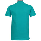 Plain turquoise back view of the UCLA Hanes T-shirt