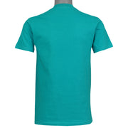 Plain turquoise back view of the UCLA Hanes T-shirt